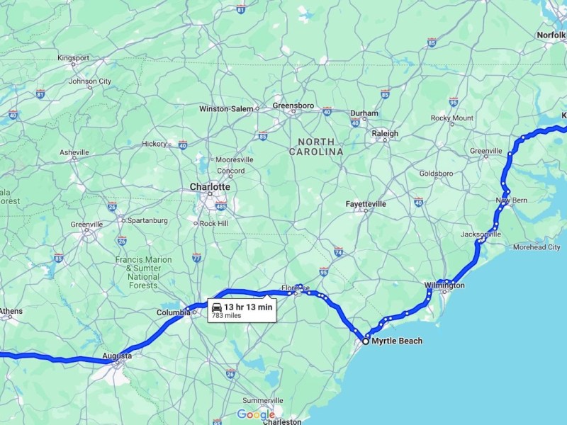 Travel/Road Trip Itinerary – A Southern East Coast Adventure (7&nbsp;Days)